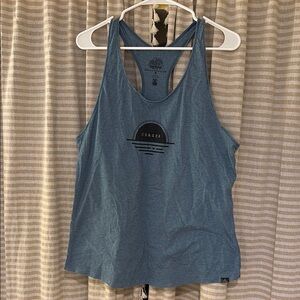 Prana XL Blue Graphic racerback Tank Top